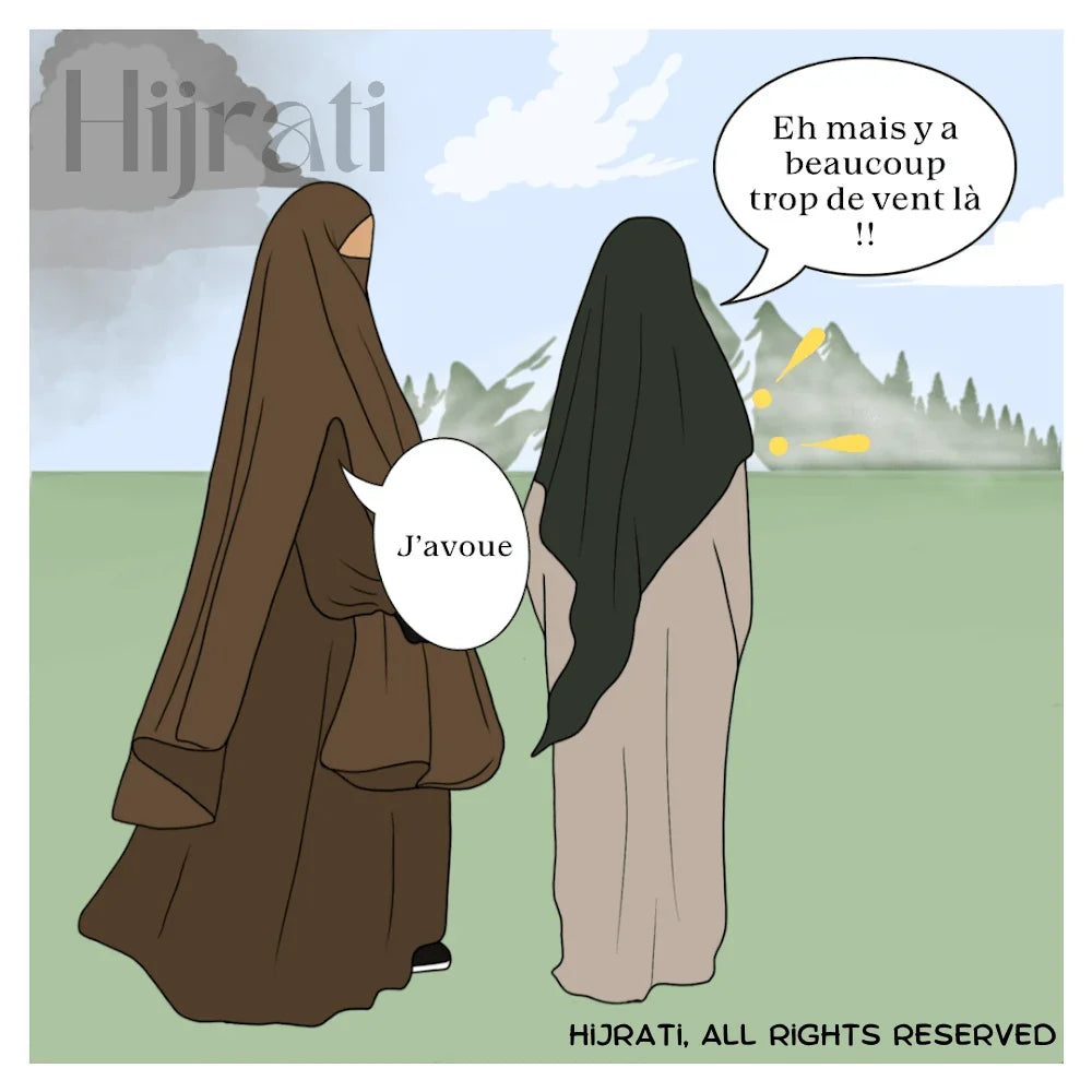 Parce qu’on en a marre du khimar qui s’envole avec le vent ….