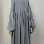 Abaya Hijrati couleur bleue de gris