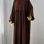 Abaya hijrati couleur chocolat