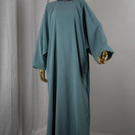 Abaya_Sajmaya_bleu vert