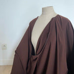 Abaya Sajmaya marron ouverte