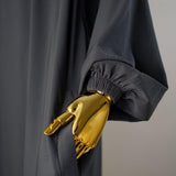 Abaya Sajmaya noir manche