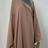Abaya_Sajmaya_vert beige ouvert