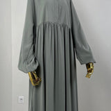 Abaya ijrati couleur gris