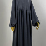 Abaya Hijrati couleur gris anthracite