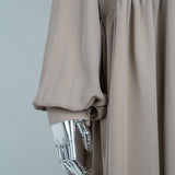 Abaya hijrati gris manche
