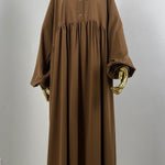 Abaya hijrati couleur marron