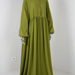 Abaya hijrati couleur vert olive